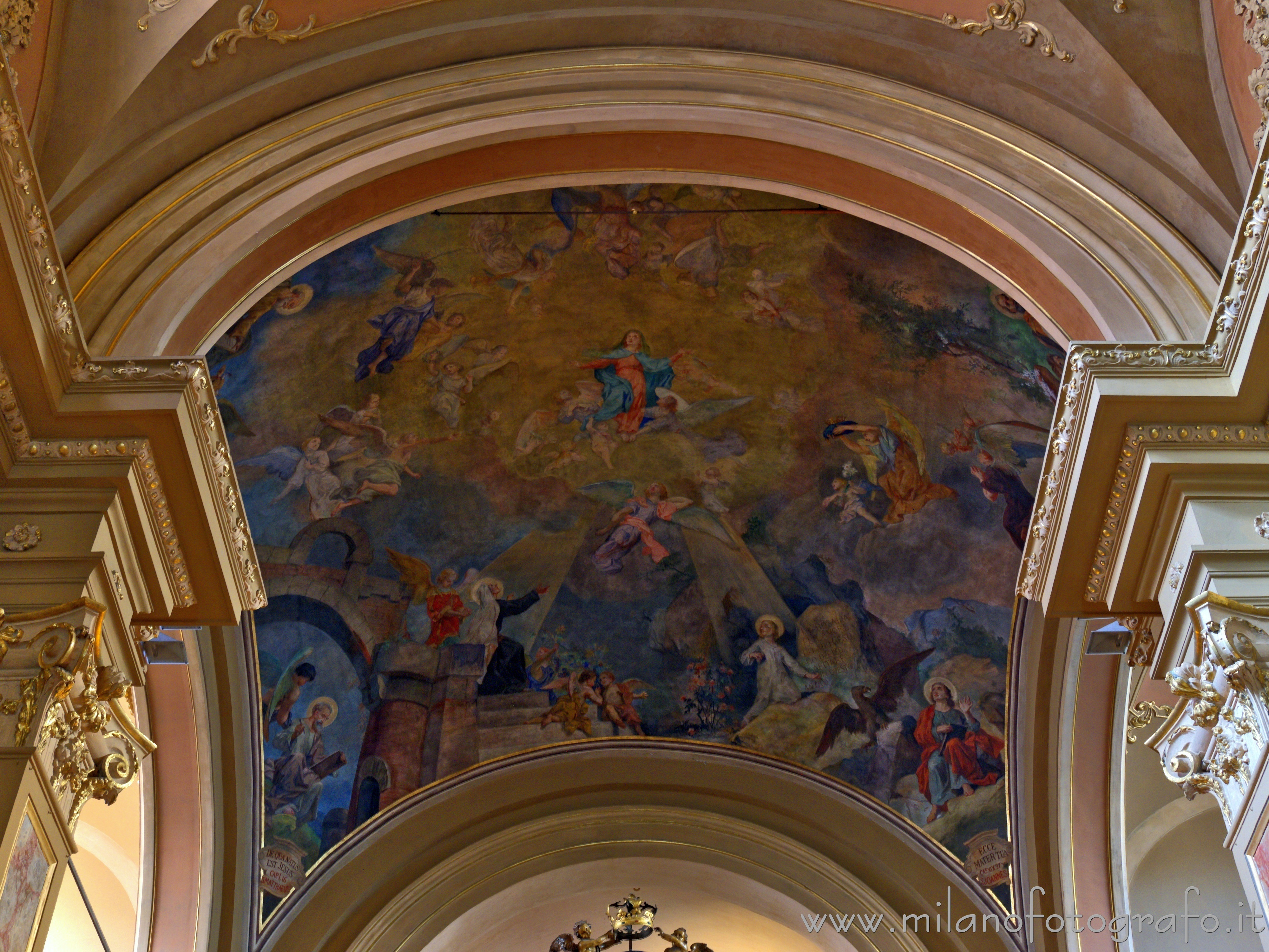 Milan (Italy) - Frescoed dome above the presbytery of the Church of Santa Francesca Romana - Full resolution picture